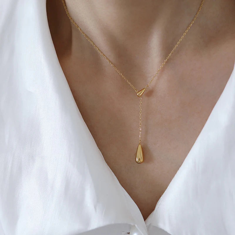 Titanium Steel Drop-Type Elegant Women'S Necklace